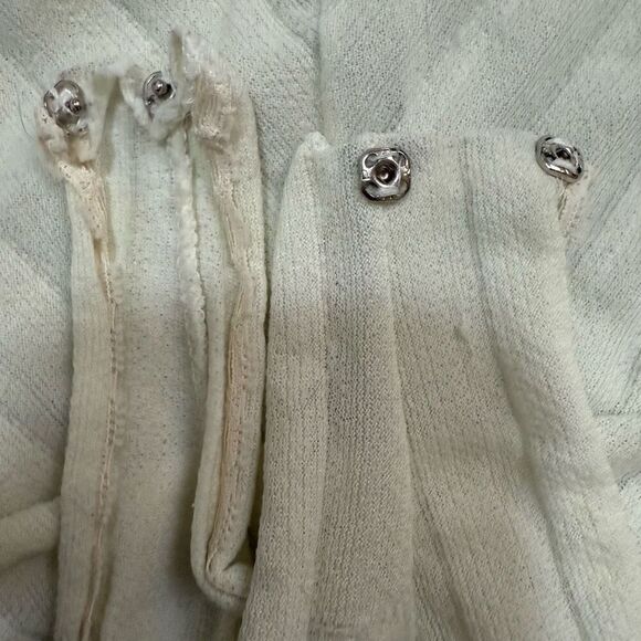 Vintage Sheer Panel Lace Lingerie Bodysuit V Neck Small Medium Stripe - Picture 5 of 7